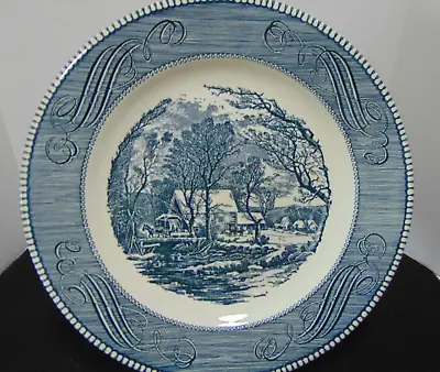 Buy Royal China 'Cavalier' Currier & Ives Dinner Plates Set Of 4  Blue & White 10  • 16.86£