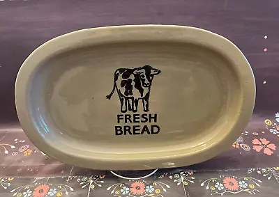Buy Moira Pottery English Stoneware Fresh Bread Dish Cow Farm Decor Vintage • 39.38£
