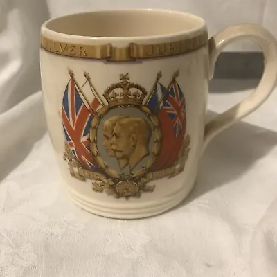 Buy George V & Queen Mary Silver Jubilee Cup 1910-1937. Solian Ware By Soho Pottery. • 12£