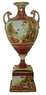 Buy A  Stunning Gold Encrusted +VERY LARGE+ Noritake 17 Inch Scenic Bolted Urn Vase • 190£