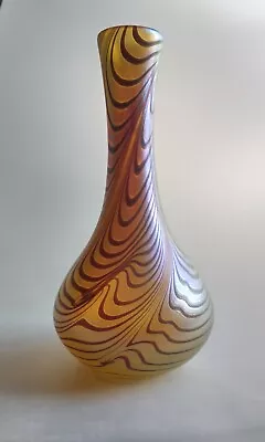 Buy Okra Glass Richard Golding Gold Bud Vase. Signed 2009. Hand Made. Collectable • 10.99£