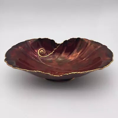 Buy Carlton Ware Rouge Royale Center PIece Bowl Circa 1940s Scalloped Edge Footed  • 59.99£