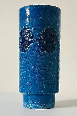 Buy Vintage MCM Blue Bitossi Italian Pottery Rimini Blue Vase • 138.73£