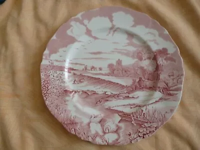 Buy Vintage Alfred Meakin England Pink Pastoral Design Plate • 9.99£