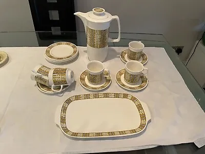 Buy Crown Devon Canberra 5 Person Coffee Set With Sandwich Plate • 68£