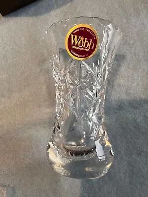 Buy Hand Cut Webb Continental Lead Crystal Posy Glass Vase • 6£