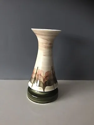 Buy Jersey Pottery Vintage Retro Hand Painted Green/brown Vase – 17 Cm Tall • 9.49£