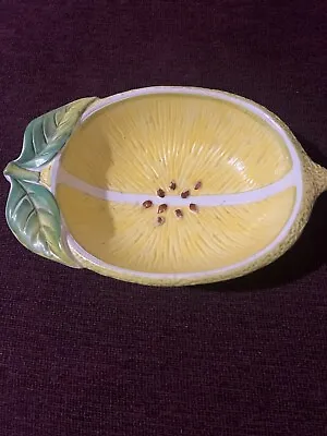 Buy Decorato A Mano Hand Painted Ceramic Lemon Fruit Bowl Made In Italy Bassano 30cm • 25£