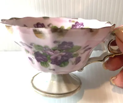 Buy VTG England Fine Bone China Tea Cup Only Purple Flowers • 13.51£