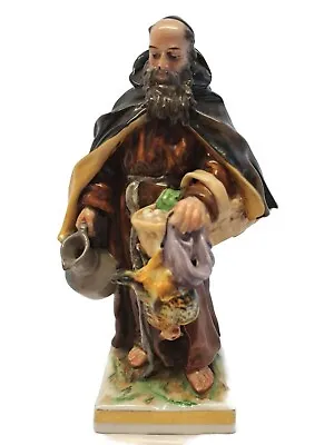 Buy Vintage Capodimonte Figurine Of A Monk - Modelled Gathering Provisions H16cm • 45£