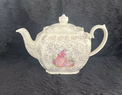 Buy Sadler Pinkie Cube Shaped Tea Pot With Crinoline Lady -1 Pint • 15£