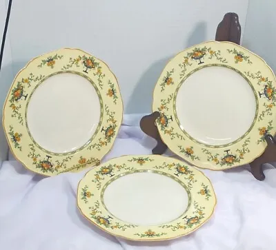 Buy Crown Ducal Ware England A1476 Pattern 10  Dinner Plates Set Of 3 • 48.21£