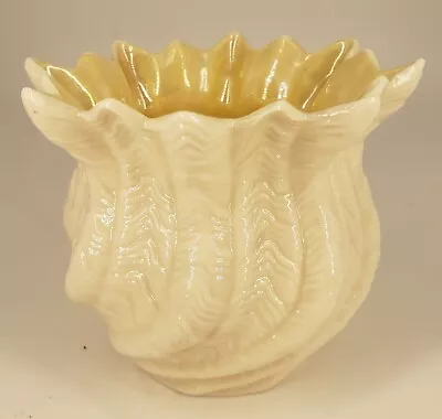 Buy Belleek Irish Pottery Ivory Textured Swirl Vase 3 1/2 Inches Tall • 20.51£