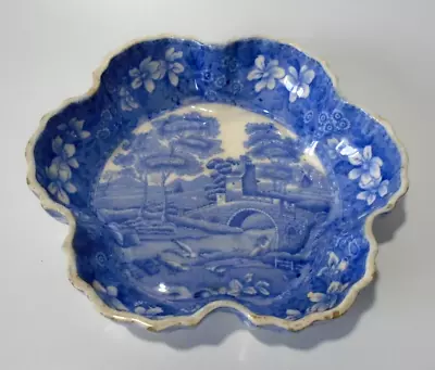 Buy Vintage Copeland Spode Tower Blue & White Scalloped Dish Bowl, 6½  / 16.3cm Dia • 6.95£