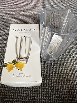 Buy Galway Crystal Dune 10   Square Vase, Brand New • 50£