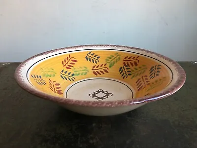 Buy Vintage Hand Painted Glazed Ceramic Faience Pottery Bowl LUNEVILLE FRANCE • 45£