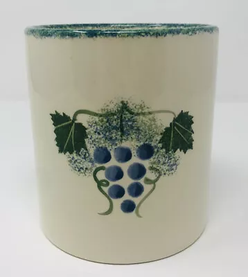 Buy Poole Pottery Vineyard Utensil Jar Pot Grapes Vine Hand Painted Spongeware • 15£