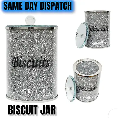 Buy XXL Crushed Diamond Crystal Tea Coffee Sugar Canisters Jars Sparkly Bling Sets • 24.99£