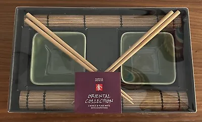 Buy Marks & Spencer Oriental Collection *NEW Gift 2 Bowls Chopsticks & Placemats M&S • 7.99£