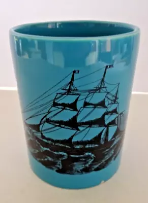Buy Portmeirion Pottery Sailing Ships Utensil Pot Blue Stoke On Trent England • 4£