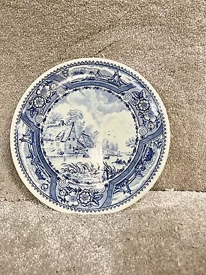 Buy Vintage Salad Plate  Blue And White Delft Ware • 22.99£