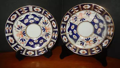 Buy Antique Sutherland China Saucers Blue & Red Imari Design, Flowers, Geometric 724 • 7.90£