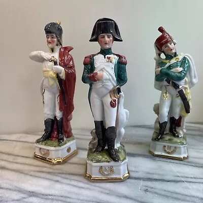 Buy 3 Vintage Capodimonte Italy Porcelain Napoleon Era Soldiers Figurines Napoleonic • 85£
