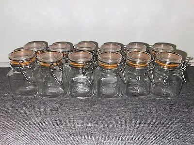 Buy 12 Kilner Vintage Square Glass Clip Top Airtight Herb Storage Jam Spice Jar 70ml • 15£