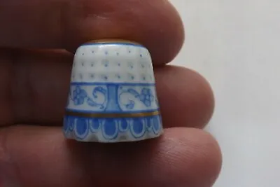 Buy Herend Hungary China Hand Painted Thimble Blue Design 2cms (1619) • 49.99£