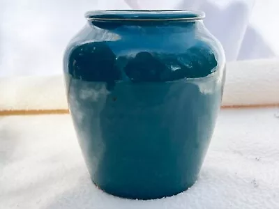 Buy Vintage Blue Pottery Vase Planter Mid Century • 18.99£