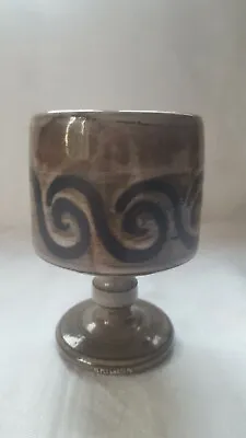Buy Vintage  Briglin  Studio Pottery Goblet, Glazed Earthenware. Height 11.5cm.  • 11.50£