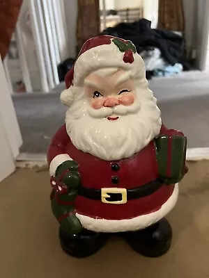 Buy Christmas Decorations. Ceramic Santa Claus Cookie Jar. Father Christmas Pottery • 10£