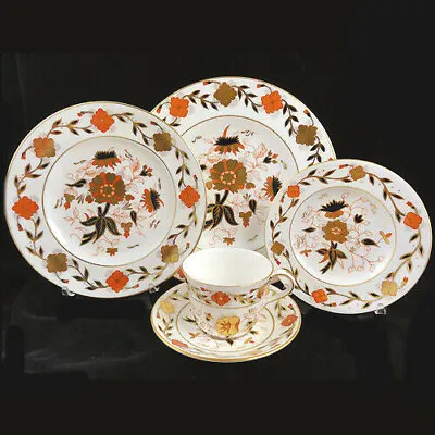 Buy ROYAL CROWN DERBY ASIAN ROSE 5 Piece Place Set NEW NEVER USED Made In England • 344.17£