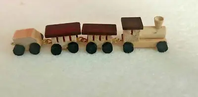 Buy Wooden Train, Dolls House Miniature, Nursery Accessory 1/12 Scale • 2.99£