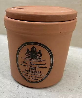 Buy Mr Brannam’s Pottery Terracotta Fine Preserves Pot  Jam Jar & Lid Vintage Rare • 8.95£