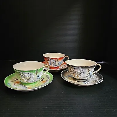 Buy Mori Age Dragon Ware  Set Of 3 Teacups Japan Hand Painted Wales • 38.52£