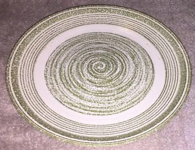 Buy 10” El Verde Dinner Plate Casual Ironstone The Kilns Of MS Green Spiral Maze USA • 9.44£