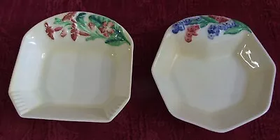 Buy CARLTON WARE PIN BUTTER DISHES HAND PAINTED CAMPION FORGET-ME-NOT 1930's RARE • 24.99£