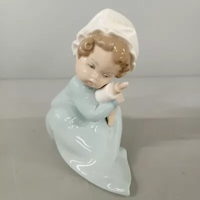 Buy Lladro #5103 Baby With Bottle 1980 Glazed Porcelain Figurine Ornament -FPL -CP • 24.99£