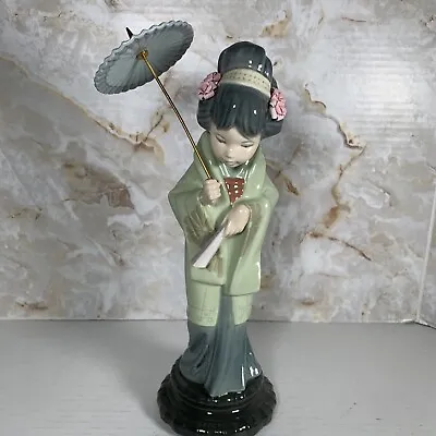 Buy LLADRO 4988 Oriental Spring Geisha With Parasol Umbrella Porcelain Figurine • 114.22£