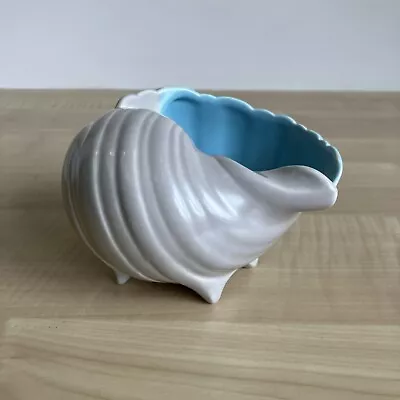 Buy Small Poole Pottery Twintone Conch Shell Aqua & Seagull Grey - Great Condition • 14.99£