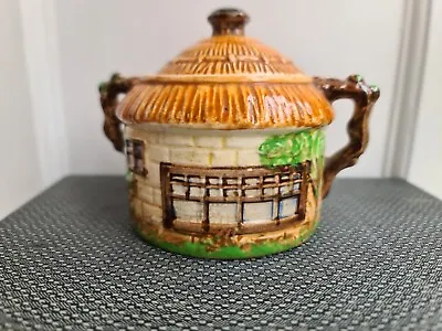 Buy Vintage Beswick Ware  Thatched Cottage 2 Handled Pot With Lid- Sugar, Jam • 7.50£
