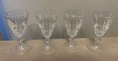 Buy 4 X Waterford Crystal Tramore Cut Sherry Glasses 4 1/2  11.2 Cm Tall Signed • 22£