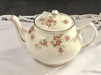 Buy Vintage Bone China Tea Pot - Dutchess June Bouquet • 5.99£