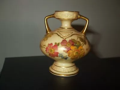 Buy Antique Royal Worcester Blush Ivory Twin Handle Vase • 20£