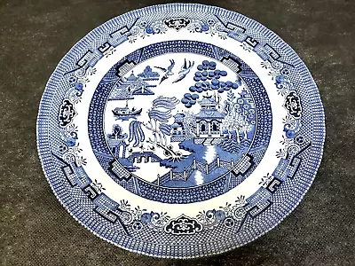 Buy Vintage Queen's Blue Willow Swirl Dinner Plate 10  Dia Made In England Very Good • 10.42£