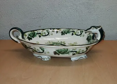 Buy Antique Masons Ironstone Chartreuse Griffin Serving Entree Dish • 34.99£