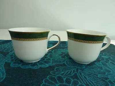 Buy VINTAGE Royal Doulton Cups X 2 St. Andrews Fine Bone China Green Marble • 7£