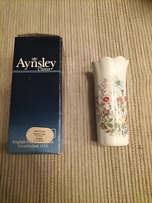 Buy Aynsley Wild Tudor Fluted Vase - Fine Condition, English Fine China • 6.49£