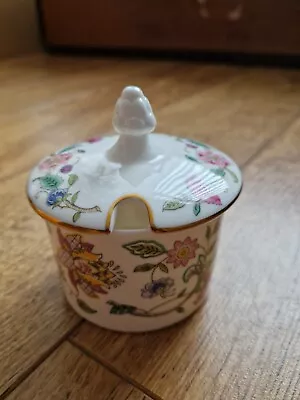 Buy Minton Haddon Hall China Sugar Condiment Jam Pot Lidded Floral Tableware Vgc • 2.99£